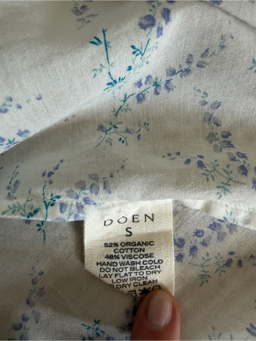 Doen Farley Cotton Ruffle Shoulder Sleeve Blouse Top Blanc Bluebell Ballad White - Picture 6 of 7